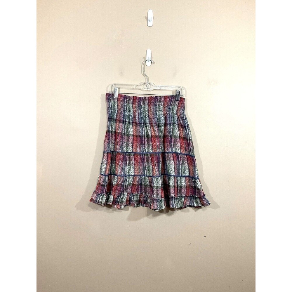 VTG Mossimo Womens Boho Tiered Skirt L Hippie Fairy Festival Tribal Y2K Peasant